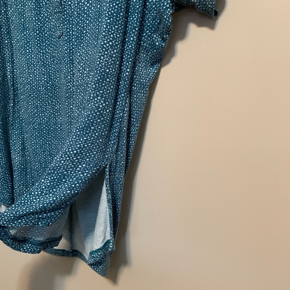 Maeve Teal and White Patterned Top, size S - Picture 10 of 10